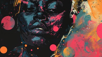 Create a banner for a music album release. What design elements highlight the artist and the theme of the album, creating buzz and anticipation