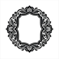 pattern composite element for frame rectangular shape vintage illustration vector