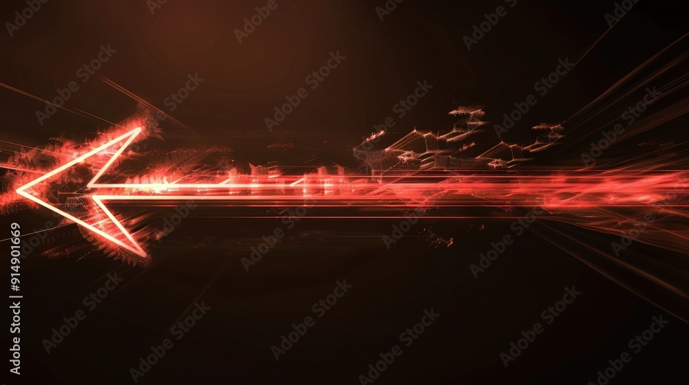 Poster create a dynamic arrow that appears to be in motion. how do you use lines and shapes to convey speed