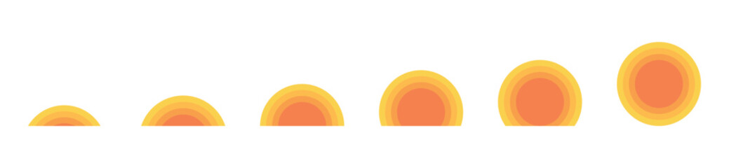 set of sun icons summer symbol logo sunrise vector illustration