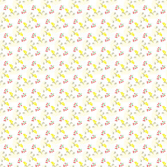 Flat christmas pattern design with leaves and mistletoe