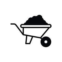 Wheelbarrow vector icon