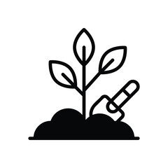 Planting vector icon