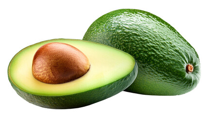Fresh avocado featuring a vibrant green skin and creamy flesh, perfect for health-conscious recipes and culinary photography.