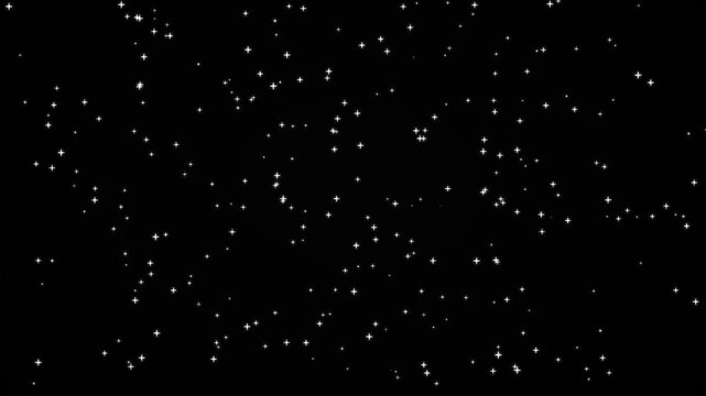 white particles going outward in space 