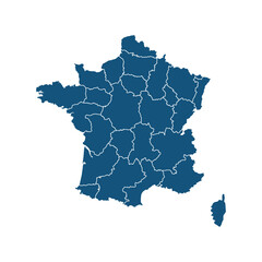 Fototapeta premium Map of France. Vector France Map on white background. 