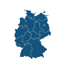 Map of Germany. Vector Germany Map on white background.
