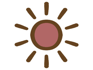 落書き風くすみカラーのーイラスト素材