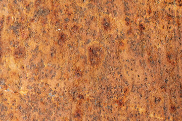 The texture of old rusty metal in close-up