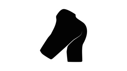 Yoga Shorts, black isolated silhouette