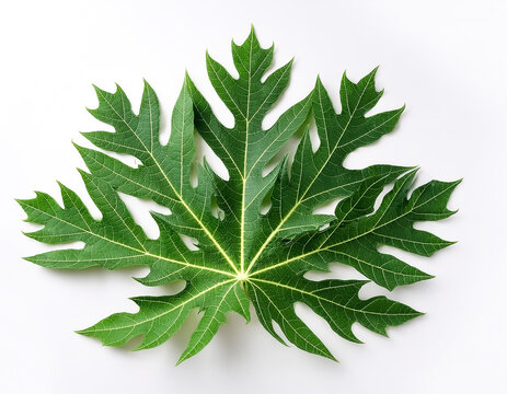 recommend clip art: a lots papaya leaves isolated on white