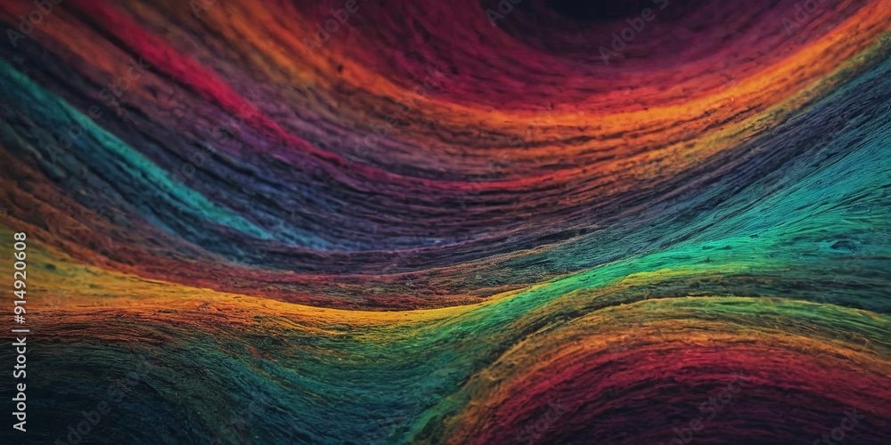 Poster A colorful swirl of lines and shapes that seem to be moving
