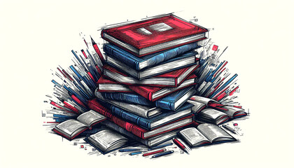 Book in library Back to school