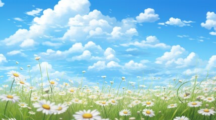 A field of blooming daisies 