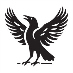 Obraz premium A Crow Vector Art Illustration
