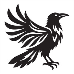 Fototapeta premium A Crow Vector Art Illustration