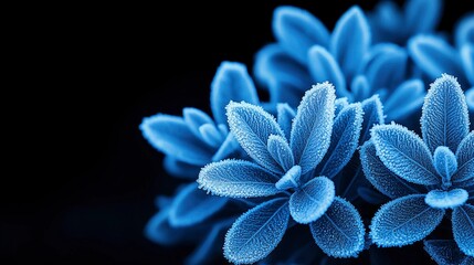 Abstract frost, icy patterns, cool shades Background