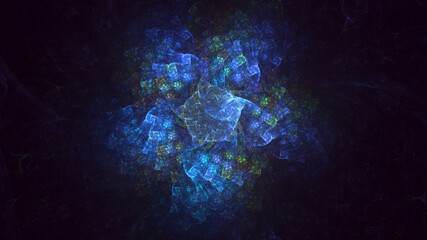 3D rendering abstract viral shape fractal background. Its not AI Generatd illustration.