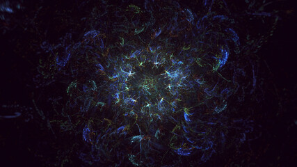 3D rendering abstract viral shape fractal background. Its not AI Generatd illustration.