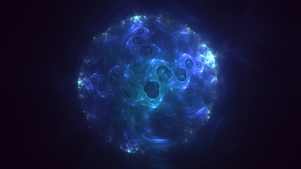 3D manual rendering abstract colorful fractal light background. Its not AI Generatd illustration.