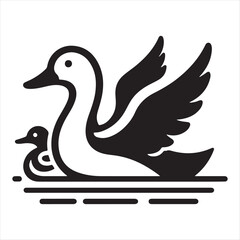 Fototapeta premium A Duck Vector Art Illustration