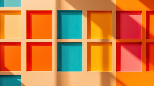 Abstract grids, intersecting lines, contrasting colors Background