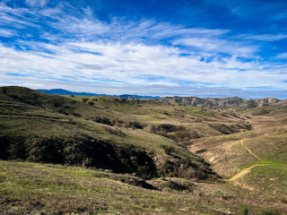 landscape with blue sky