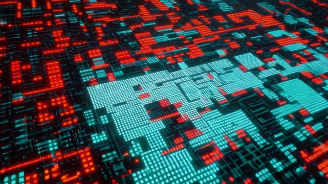 glitching bitcon with a glitch backdrop, idea of a dangerous or perilous circumstance