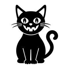 Silhouette cat pet animal icon for Halloween festival