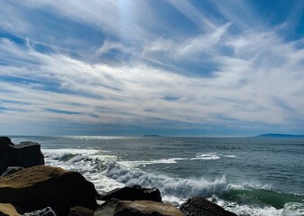 storm over the sea