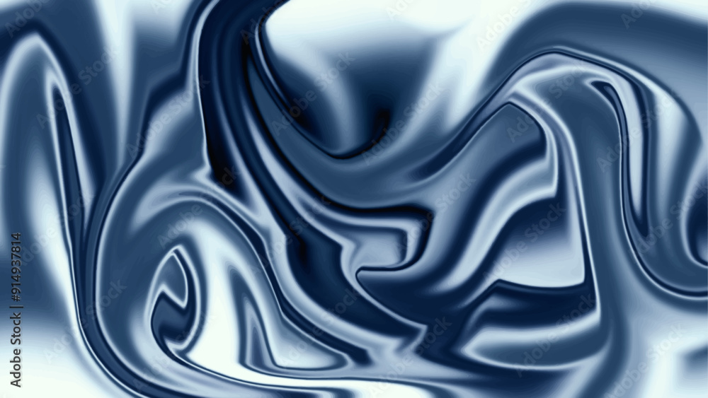 Poster liquid background. navy blue liquify background. abstract dark blue liquid marble texture background