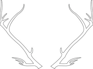 Reindeer Antlers – Elegant Holiday Silhouette	
