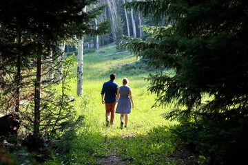 walking in the woods