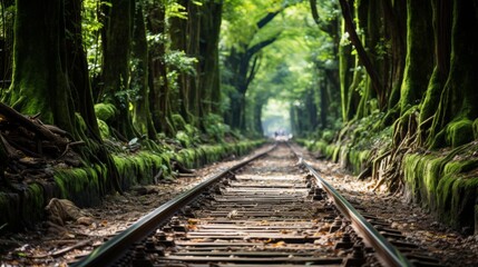 Flooded dark tunnels with eerie lighting and overgrown vegetation