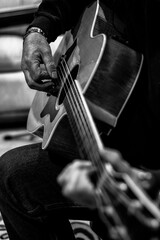musician playing the guitar