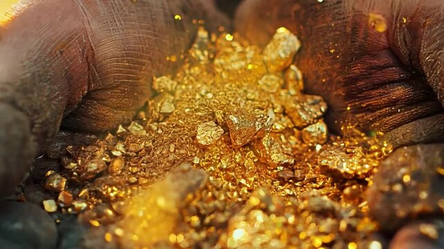 There is gold in the gold mine.