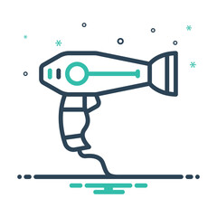 Mix icon for hair dryer