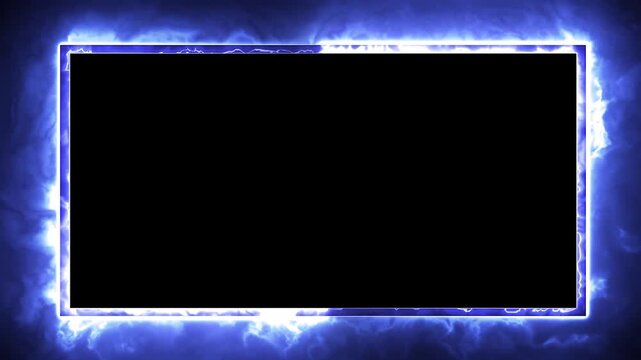 neon border frame, blue glowing border, rectangle, square, frame, black screen frame, border black screen, glowing frame, glowing border	