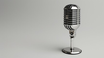 A high-fidelity studio microphone with a polished metal body and elegant design, set against a clean white background to highlight its premium quality and performance.