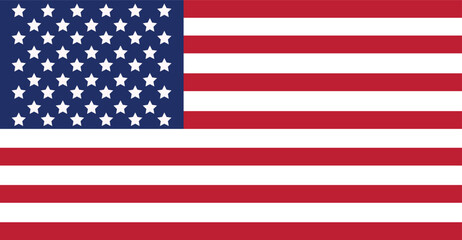 USA Flag. Flag of United States real colors, size vector illustration isolated and editable.vector illustration and image of an American flag for national day celebration, flag day of USA, elections