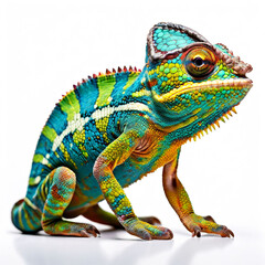 Fototapeta premium Vibrant Panther Chameleon with Striking Eye