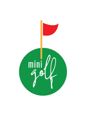 mini golf icon on white background	