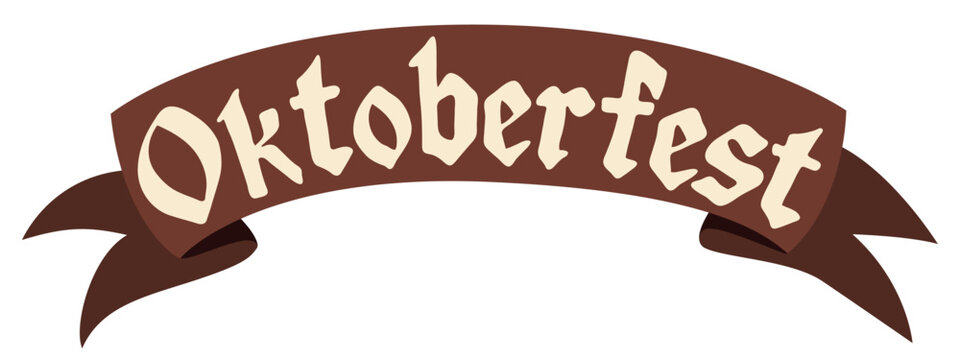 Brown ribbon with the inscription "Oktoberfest".