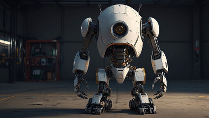 Fototapeta premium robot cyborg soldier