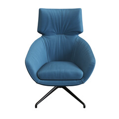 armchair isolate on a transparent background, comfortable furniture for home interior, 3D illustration, cg render