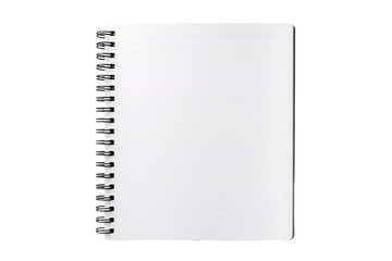 Blank Spiral Notebook Ready for Creative Ideas Under Natural Light in a Cozy Workspace on Transparent PNG Background.
