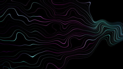 Blue and purple wavy lines abstract elegant background