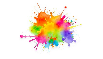 rainbow splash,watercolor,spray-paint style,background