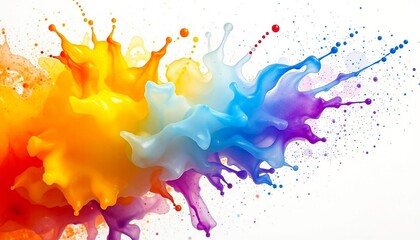rainbow splash,watercolor,spray-paint style,background