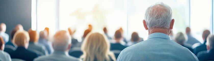 Happy Retirees Learning Financial Planning Strategies in Well-Lit Workshop with Advisor's Guidance on Savings and Budgeting Tips